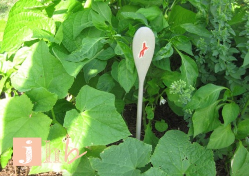 Wooden Spoon Plant Marker - Hot Peppers