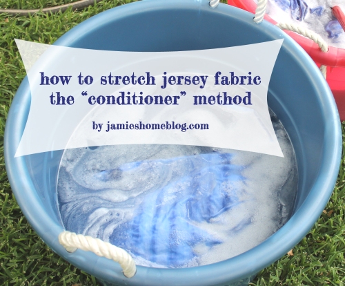 how to stretch and unshrink cotton jersey fabric